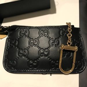 NIB GG embossed Coin Purse/KeyChain!